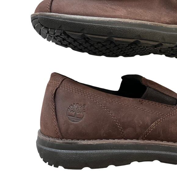 Timberland Men’s Edgemont Slip On Shoes Size 10 Brown Nubuck NEW - Picture 5 of 11